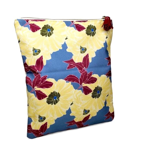 Rachel Pally Clutch Bag Floral Canvas Front Letter Size Travel Bag - Picture 1 of 8